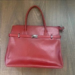 M.London real red leather purse
